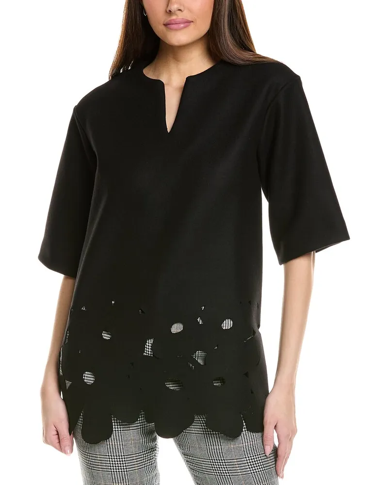 Marimekko Karmi Unikko Wool-Blend Top Black