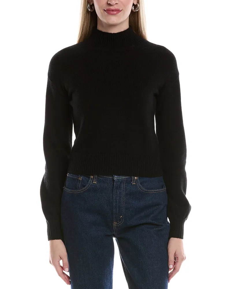 philosophy Balloon Sleeve Cashmere Sweater Black