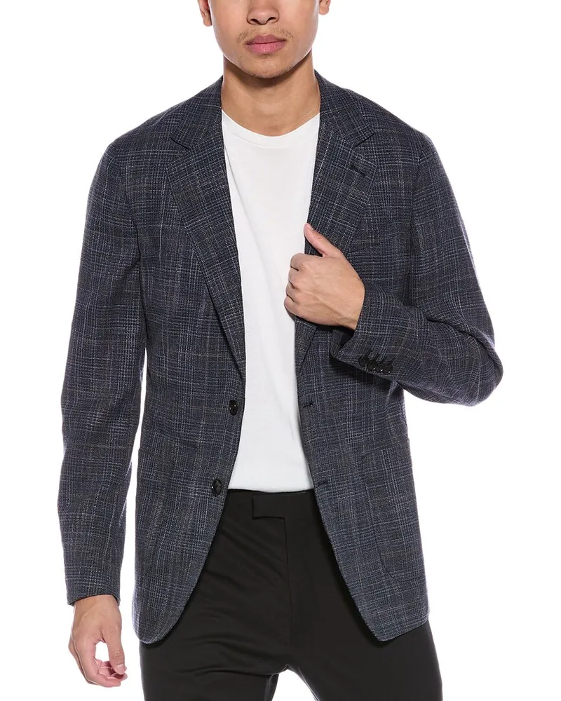 Reiss Belvedere Wool-Blend Suit Jacket Blue