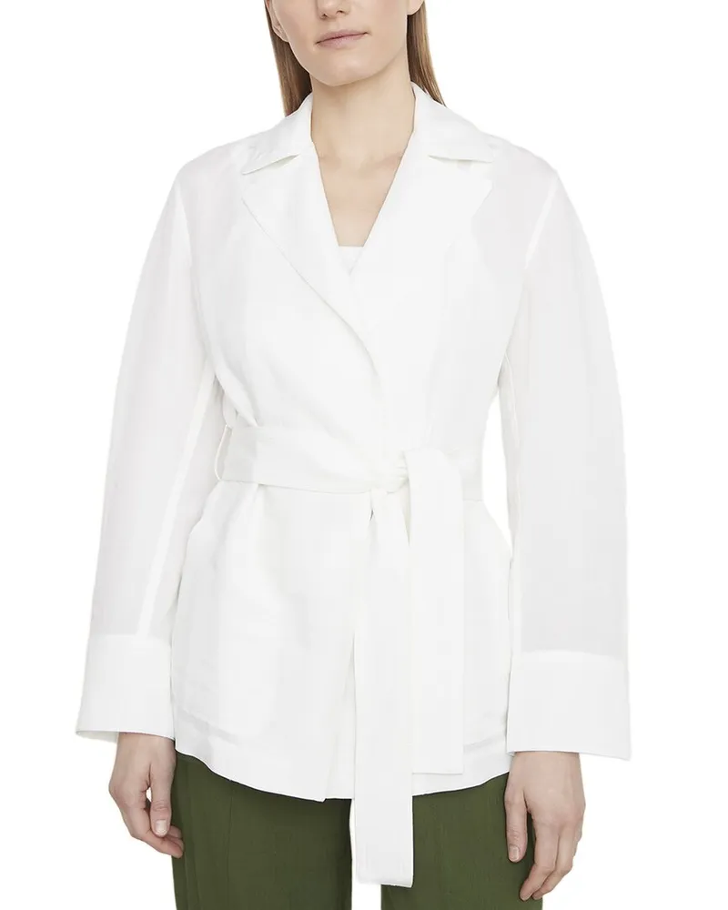 Vince Safari Linen-Blend Jacket White