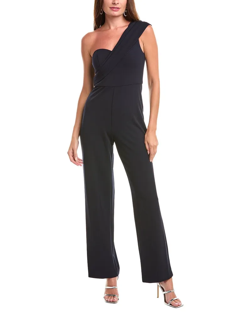 Aidan Mattox Slim Leg Jumpsuit Blue