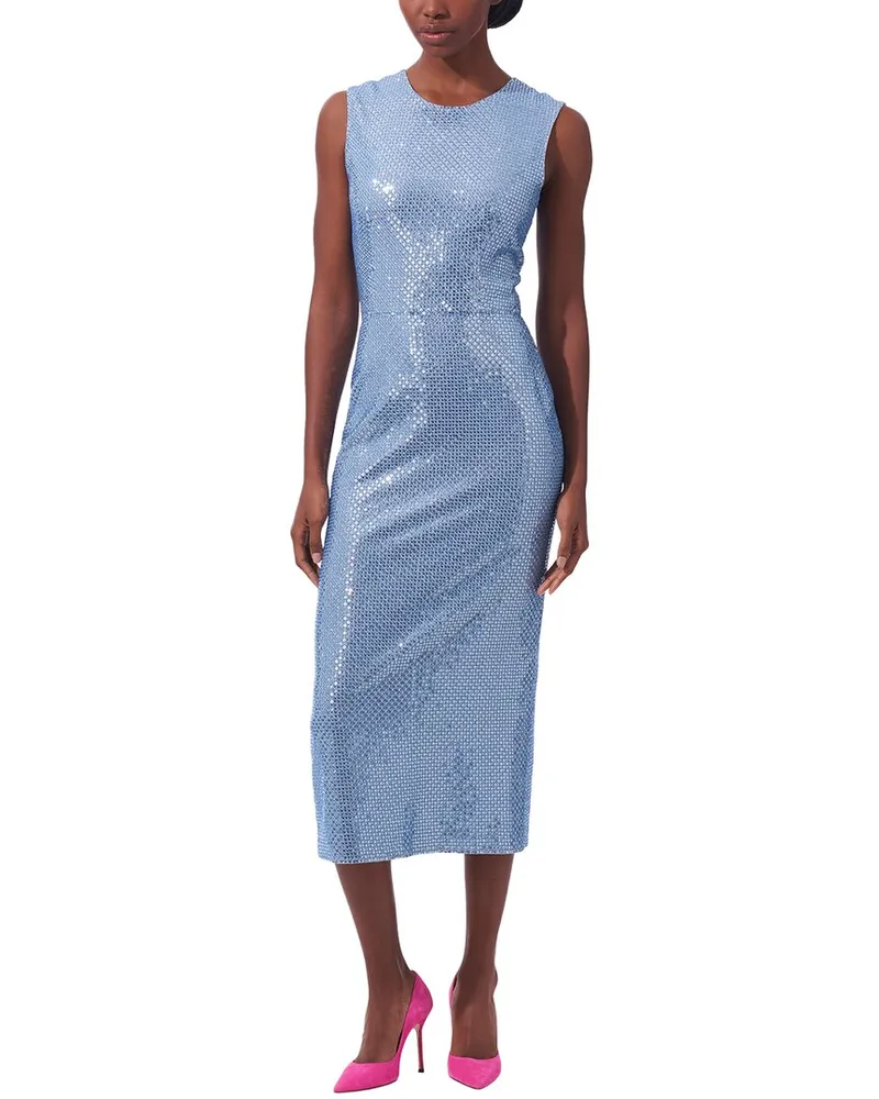 Carolina Herrera New York Embellished Crewneck Midi Dress Nocolor