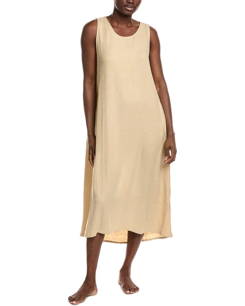 Hanro Linen Blend Dress Brown