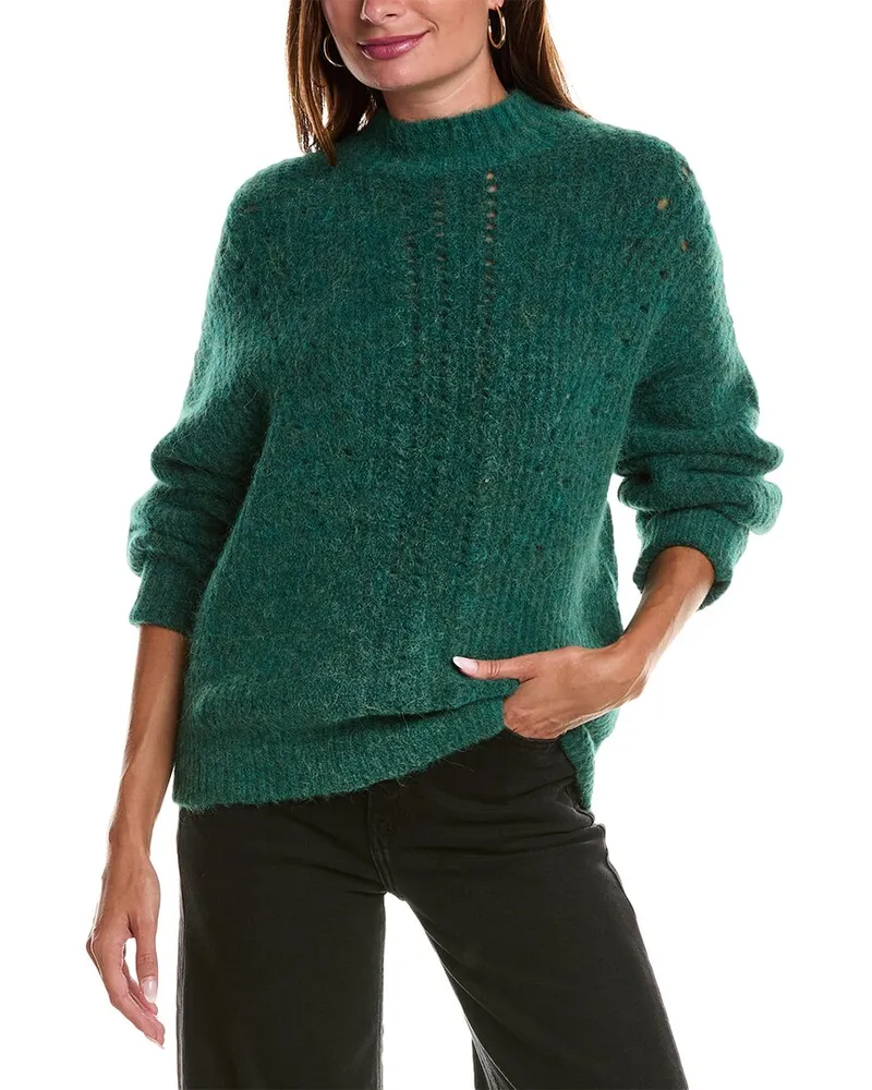 Rebecca Minkoff Caroline Turtleneck Alpaca & Wool-Blend Sweater Green