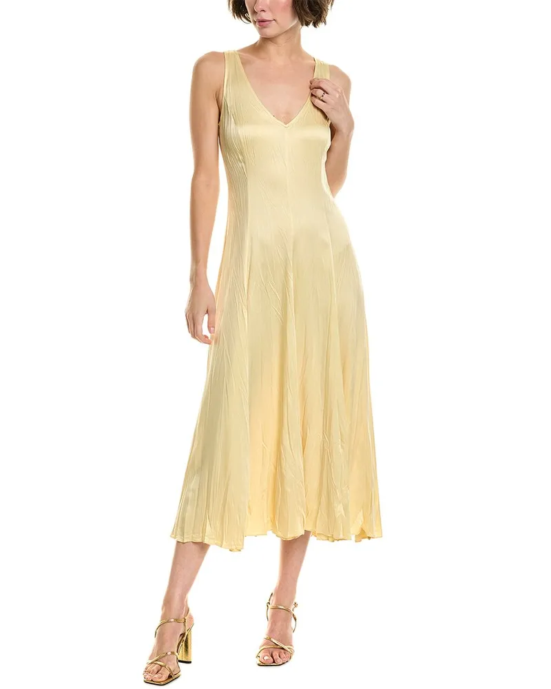Michael Kors Crush Charm Midi Dress Yellow