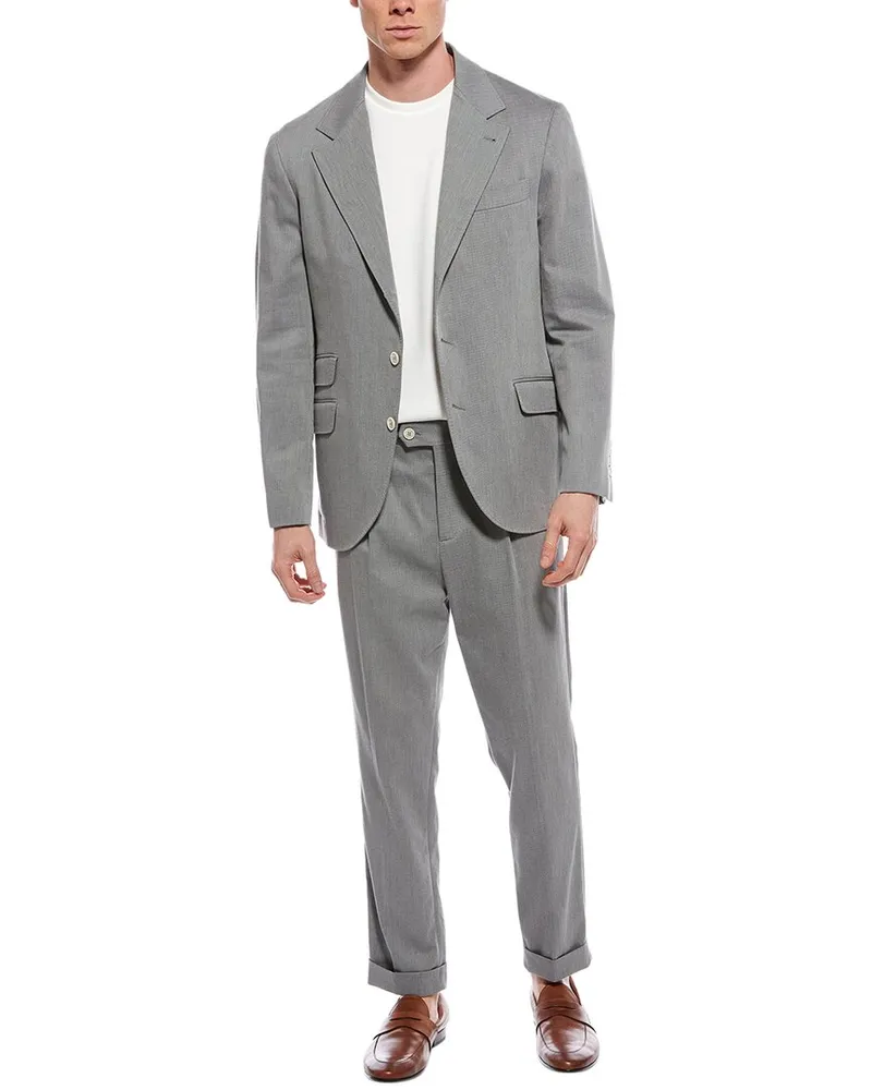 Brunello Cucinelli 2pc Suit with Pleated Pant Nocolor