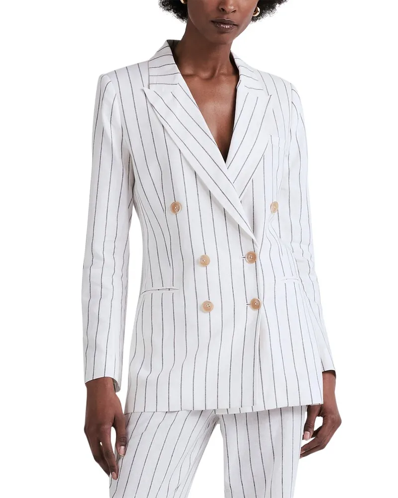 Derek Lam Walter Double Breasted Linen-Blend Jacket Nocolor