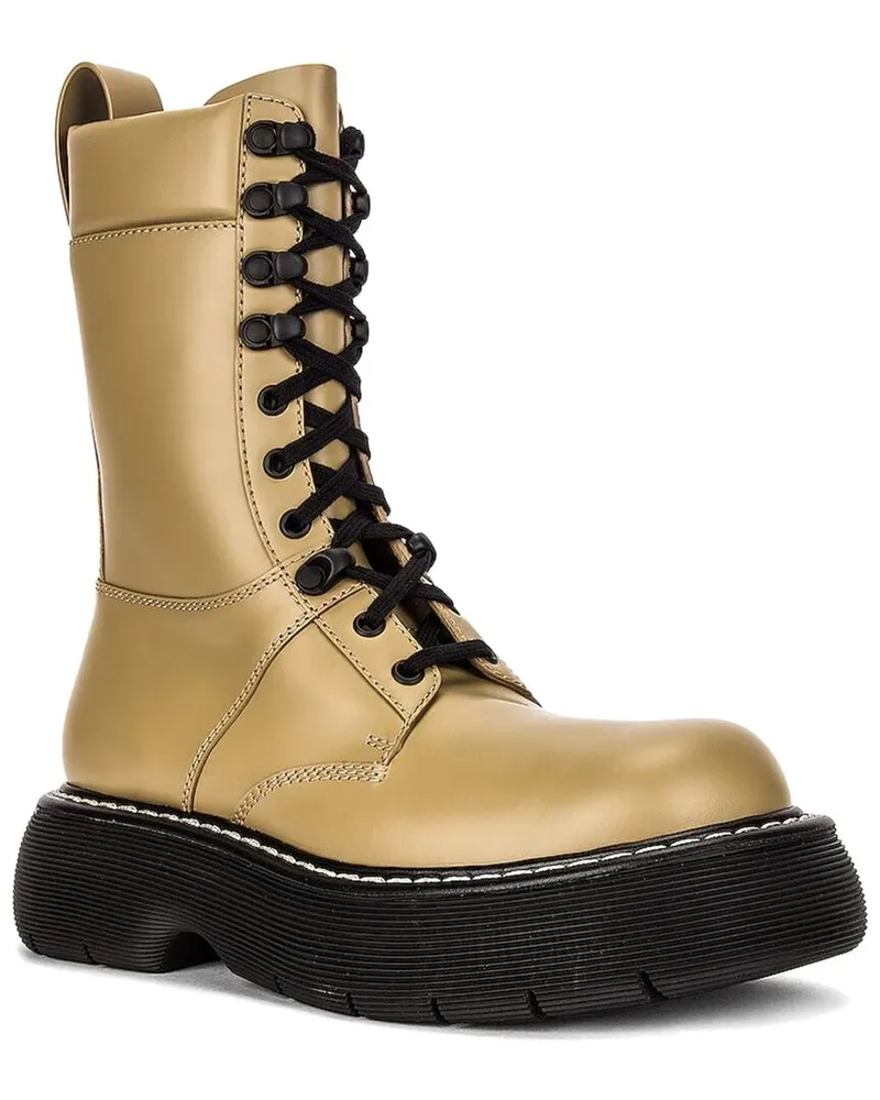 Bottega Veneta Bounce Leather Boot Gold