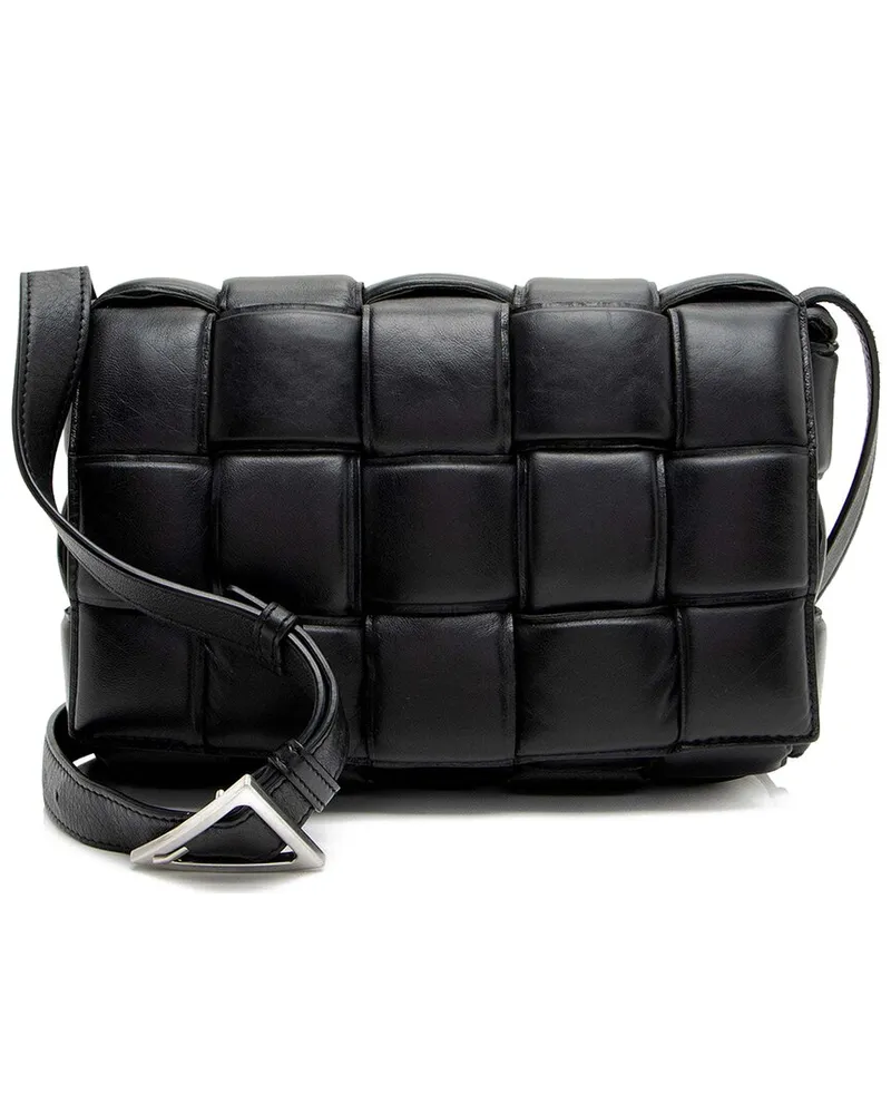 Bottega Veneta Black Puffed Leather Cassette Crossbody (Authentic Pre-Loved Nocolor