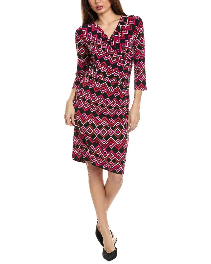Joseph Ribkoff Surplice Mini Dress Pink