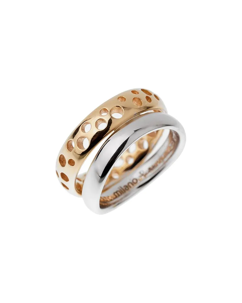 Pomellato 18K Two-Tone Stacking Bubble Ring (Authentic Pre-Loved Nocolor
