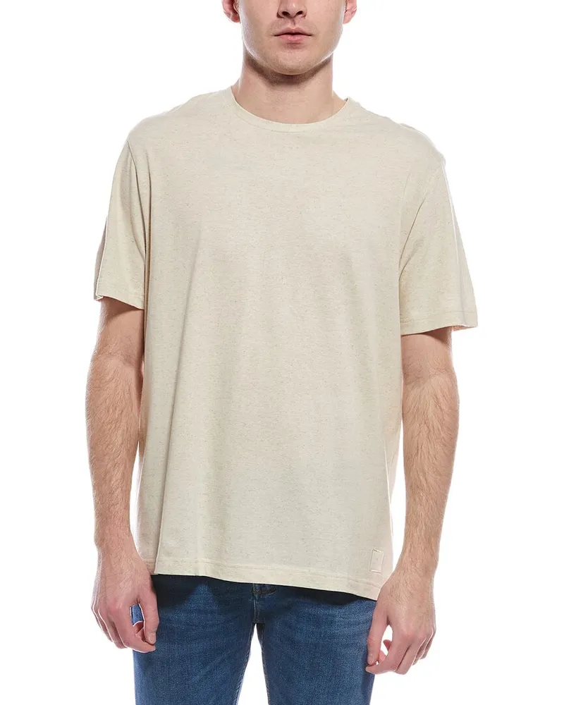 Paul Smith Regular Fit Linen-Blend T-Shirt White