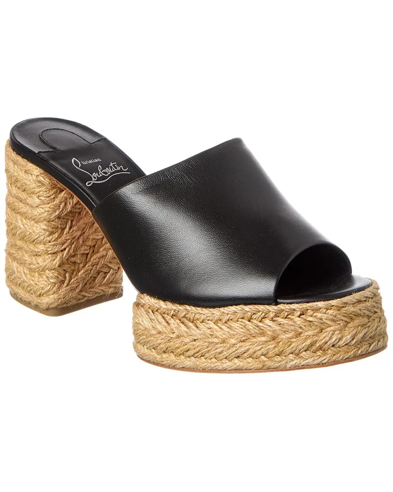 Christian Louboutin Calakala 85 Leather Mule Black