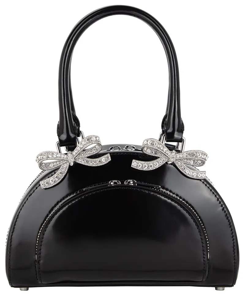 Self-Portrait Self-Portrait Mini Leather Tote Black