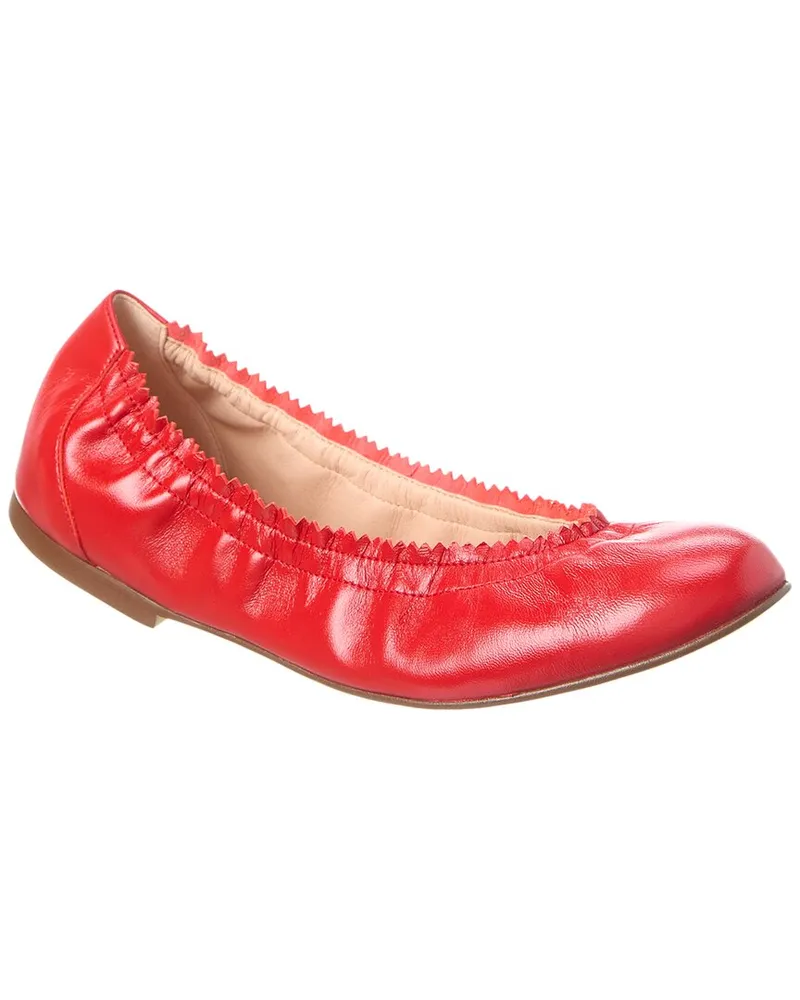 French Soule Cecila Leather Flat Red
