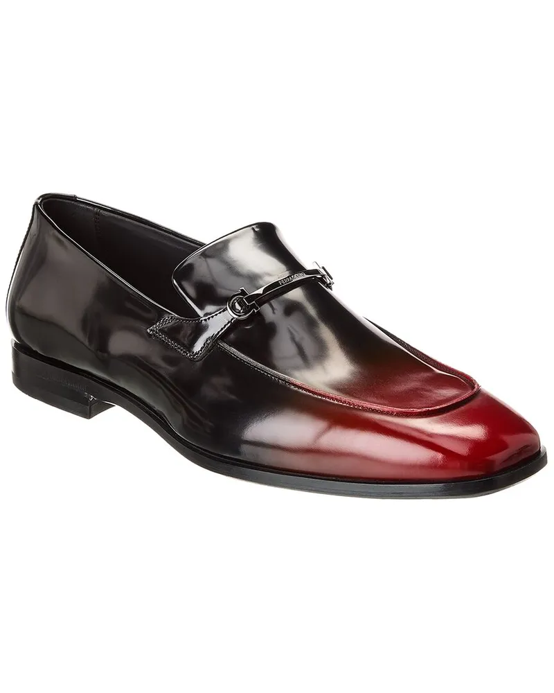 Ferragamo Fedro Leather Loafer Red