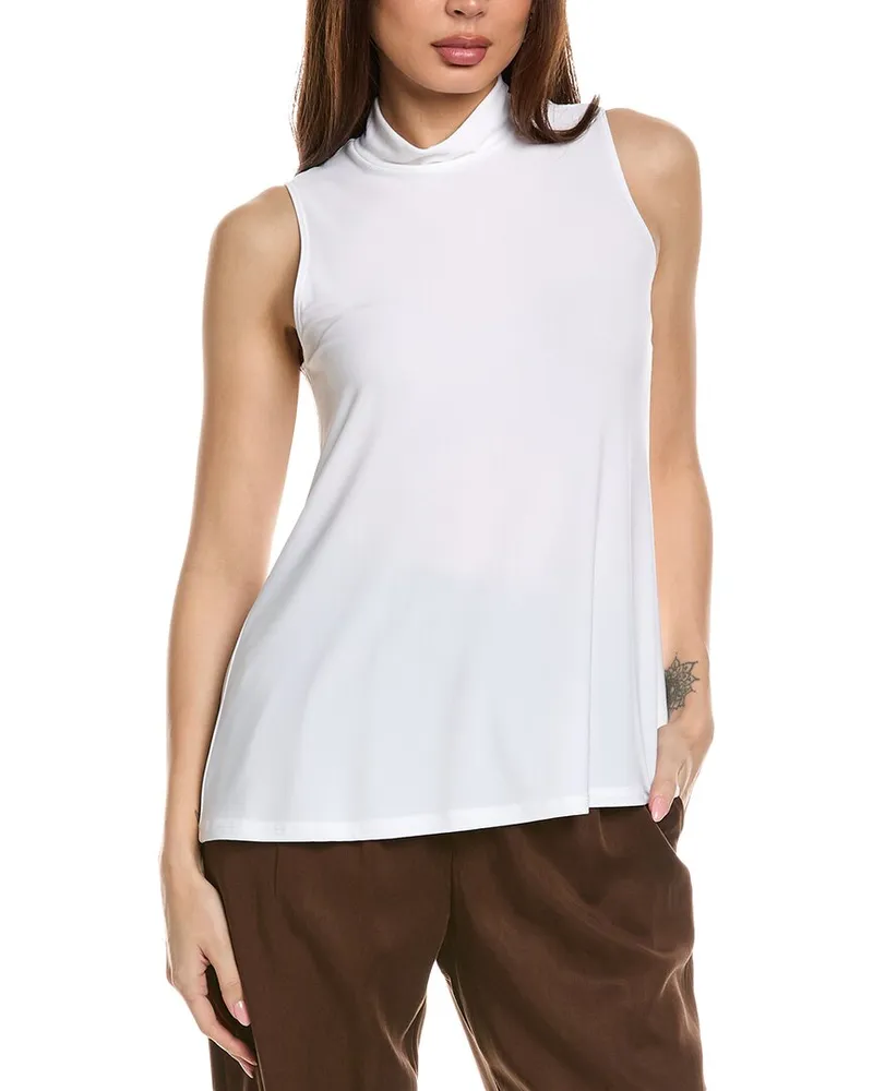 Joseph Ribkoff Mock Neck Swing Tank White