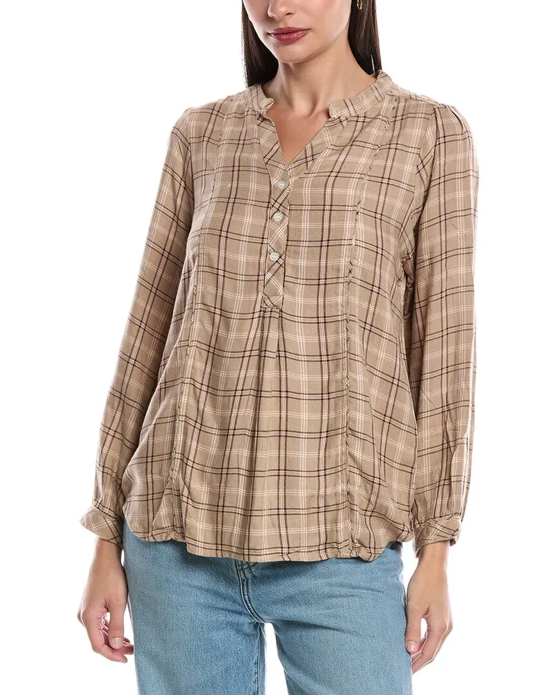 Michael Stars Lucille Shirt Brown