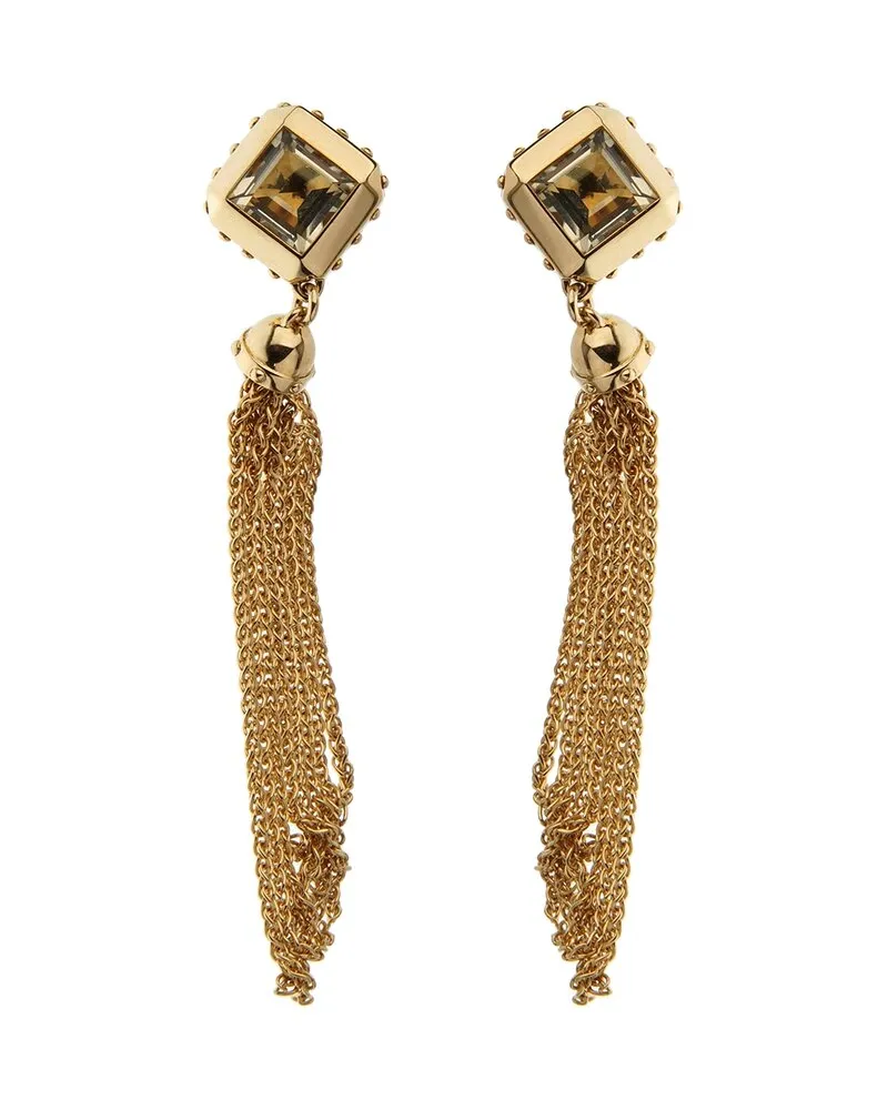 Louis Vuitton 18K Quartz Tassel Drop Earrings (Authentic Pre-Loved Nocolor