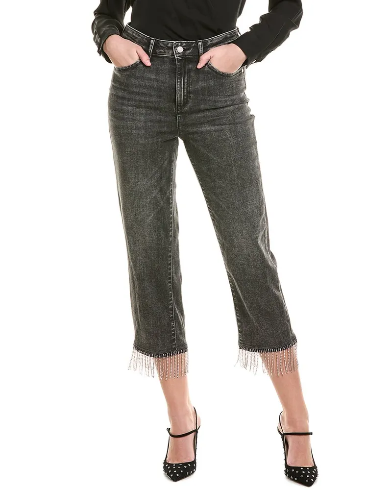 Karl Lagerfeld Rhinestone-Trim Jean Grey