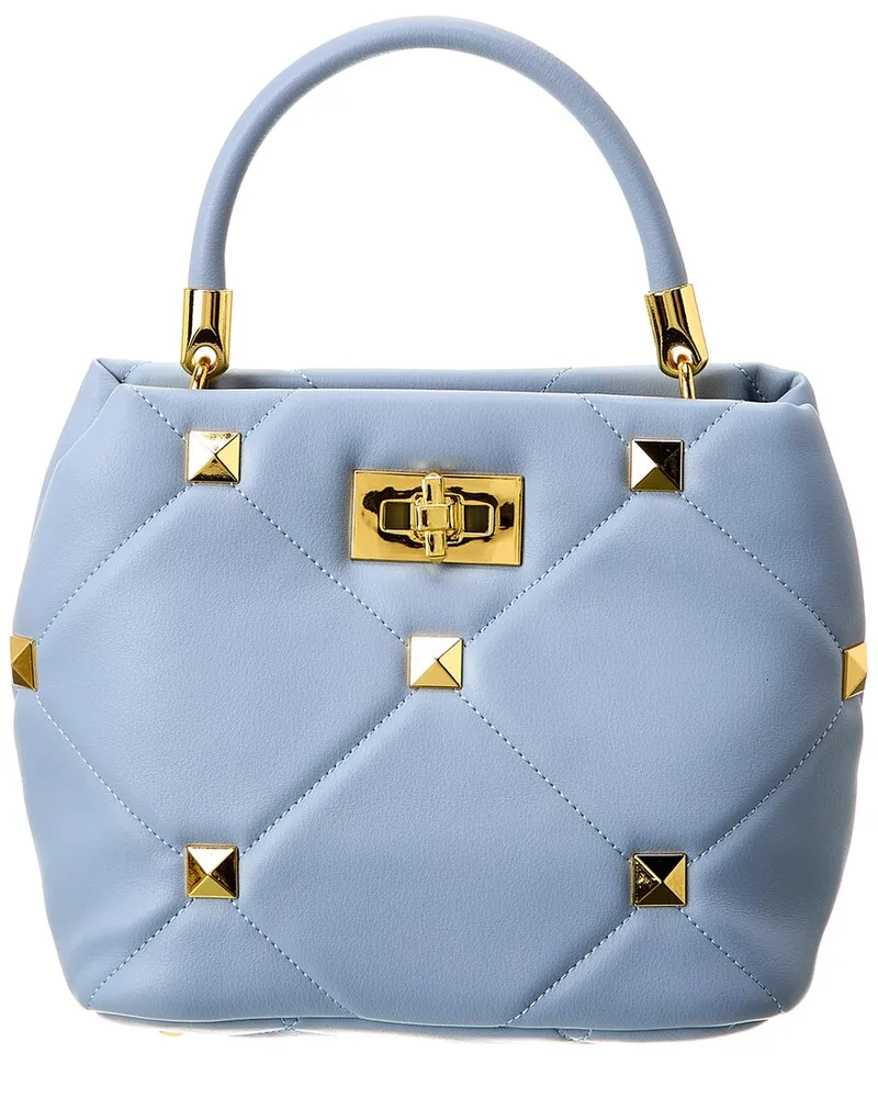 Valentino Garavani Roman Stud The Handle Small Leather Shoulder Bag (Authentic Pre-Loved Nocolor