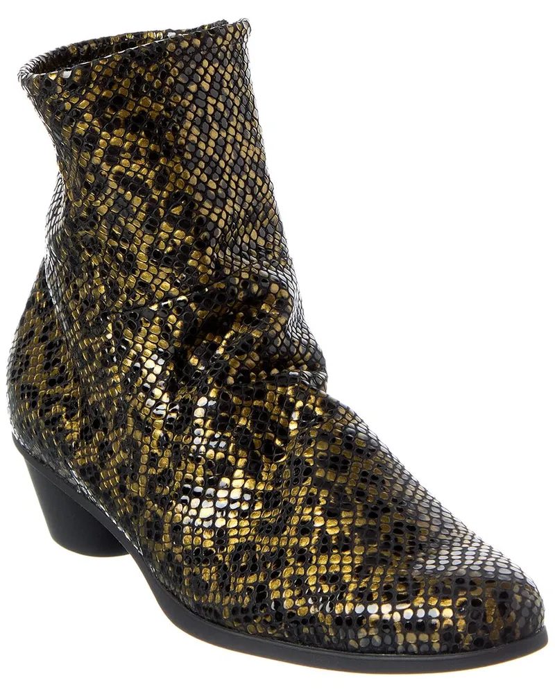 Arche Cynaba Leather Bootie Gold