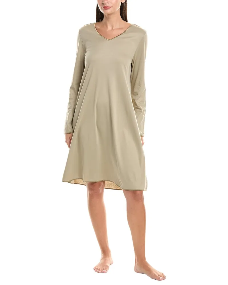 Hanro V-Neck Nightgown Green