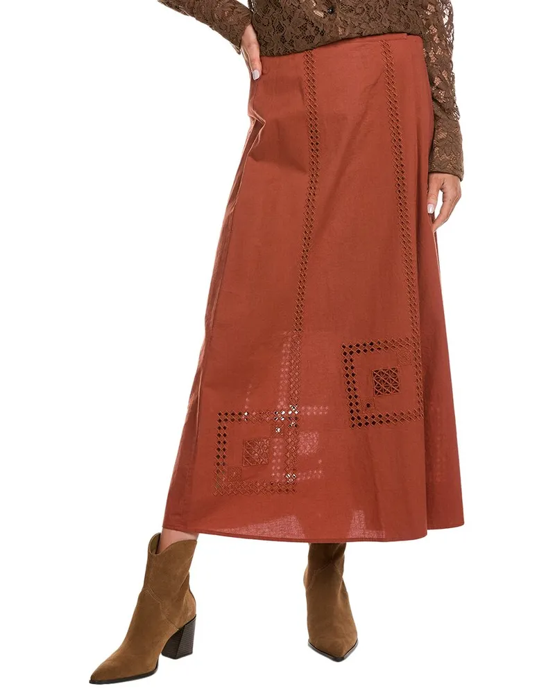 ba&sh Midi Skirt Brown