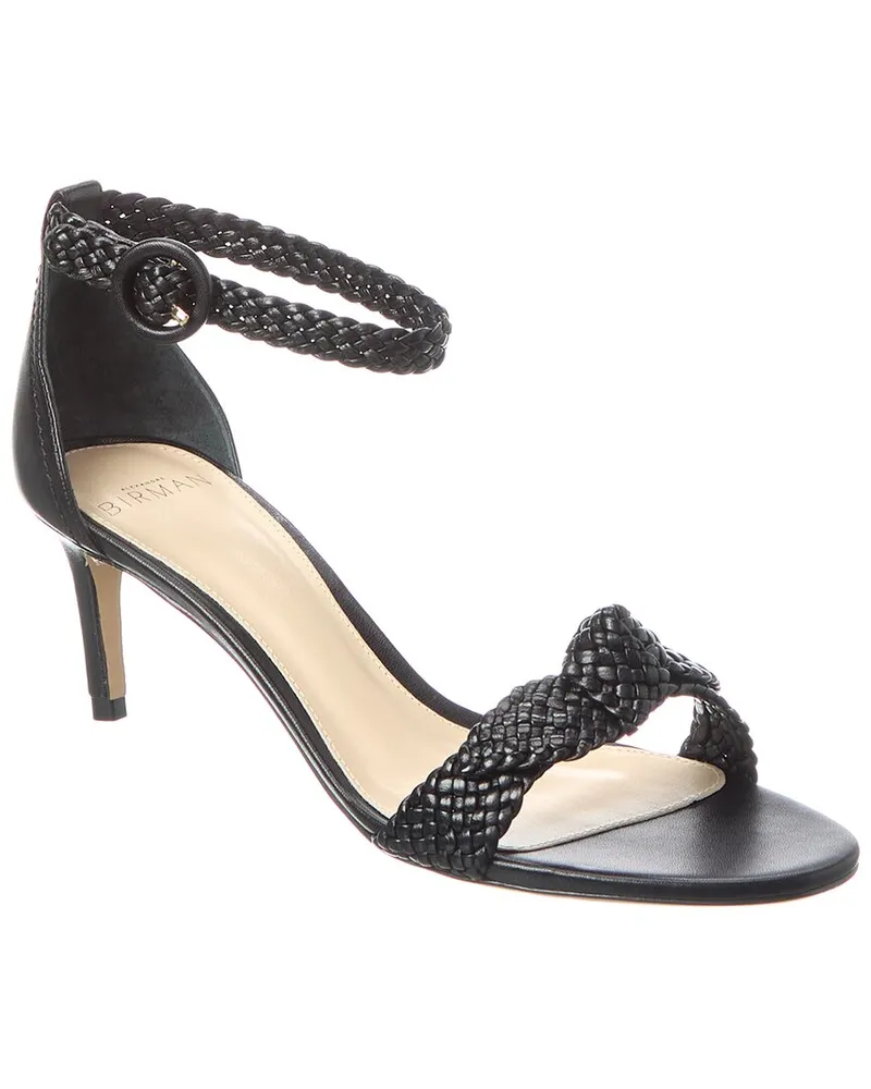 Alexandre Birman Clarita Tresse 60 Woven Leather Sandal Black