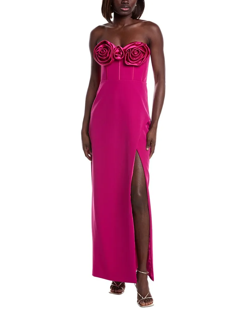Monique Lhuillier Stella Column Gown Pink