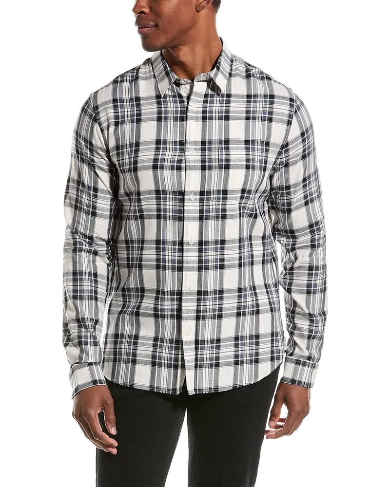 Vince Ocean Plaid Shirt Blue