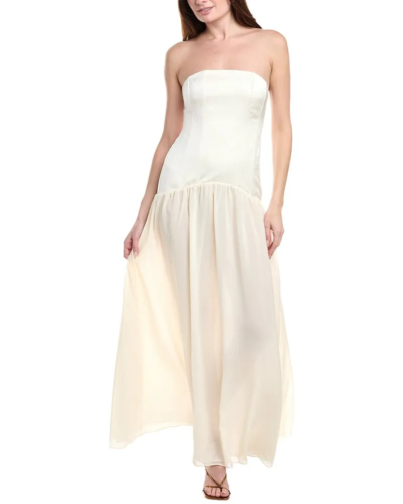 WeWoreWhat Strapless Corset Gown White