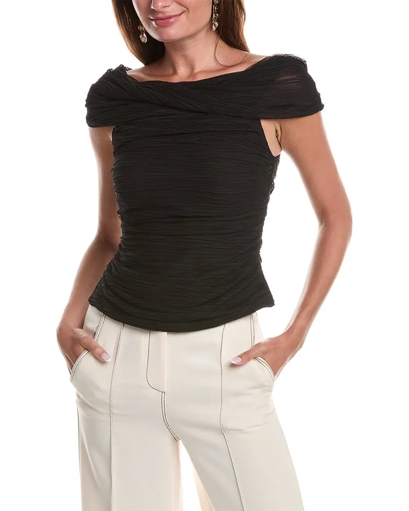 BCBGMAXAZRIA Off-the-Shoulder Top Black
