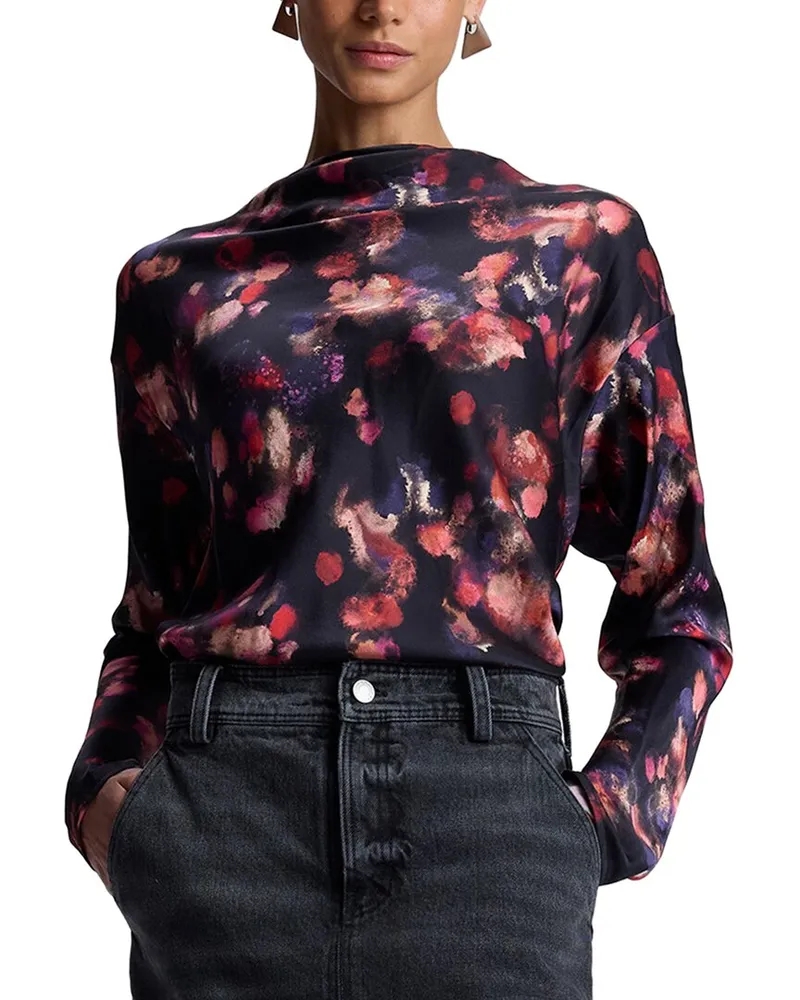 A.L.C. Georgia Silk-Blend Top Nocolor