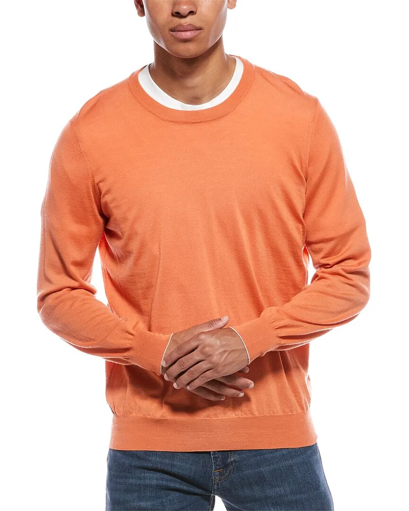 Brunello Cucinelli Wool & Cashmere-Blend Crewneck Sweater Nocolor
