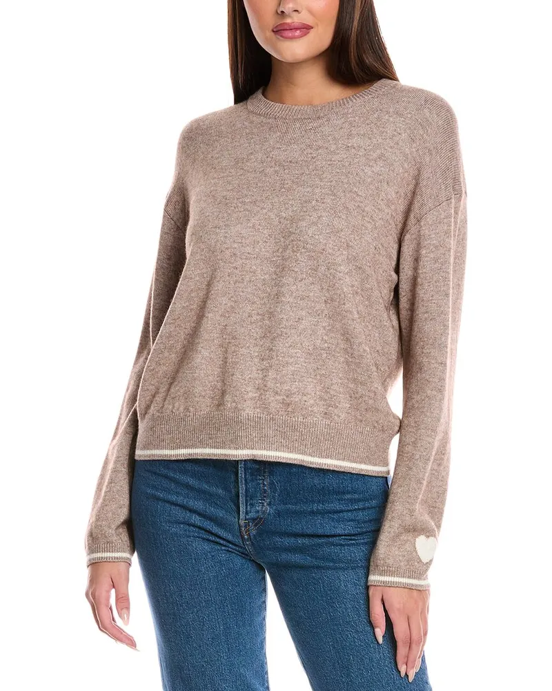 Splendid Elizabeth Silk-Blend Sweater Brown
