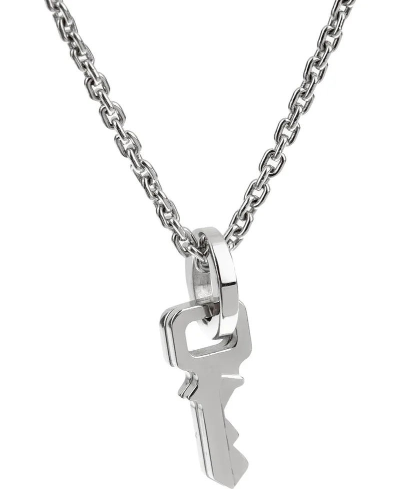 Louis Vuitton 18K Lock it Double Key Pendant Necklace (Authentic Pre-Loved Nocolor