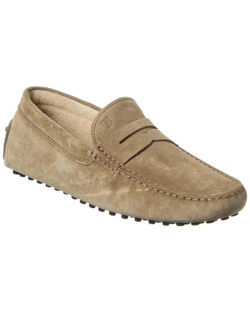 TOD'S TOD’s Gommino Suede Loafer Beige
