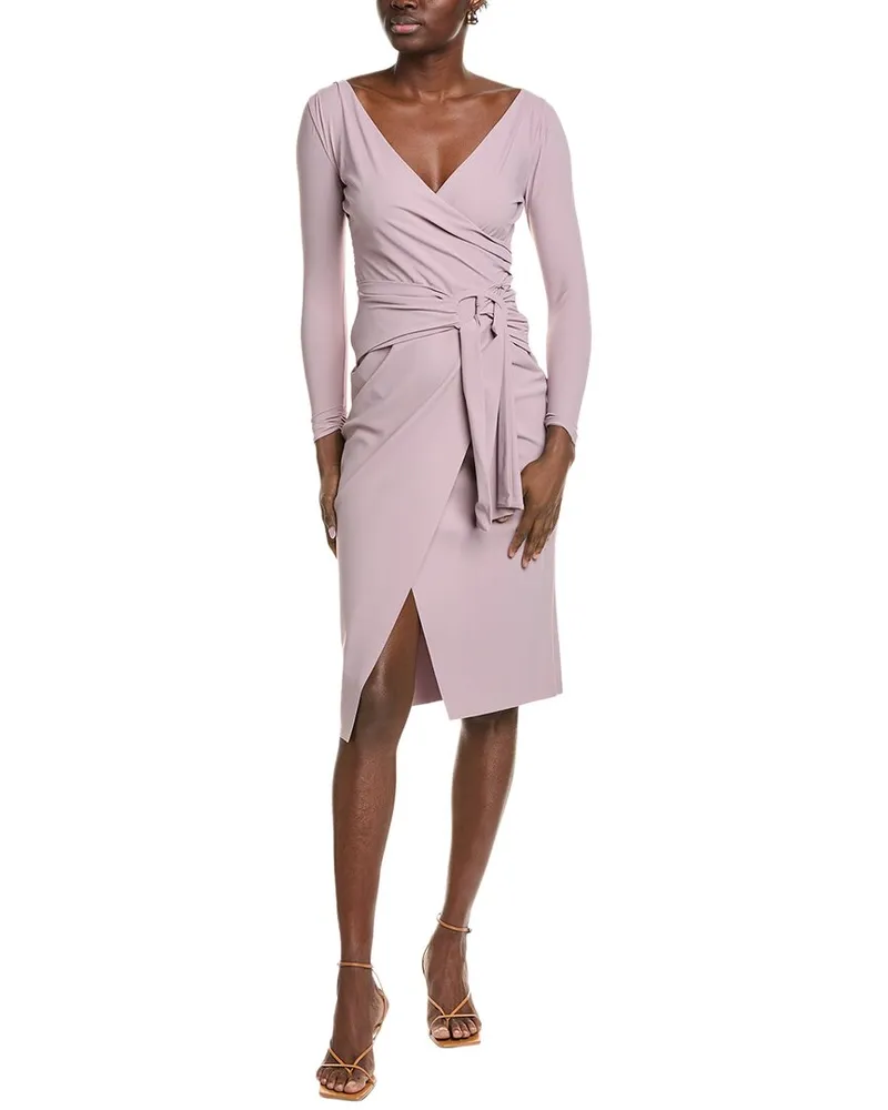 Chiara Boni Ibice Midi Sheath Dress Purple