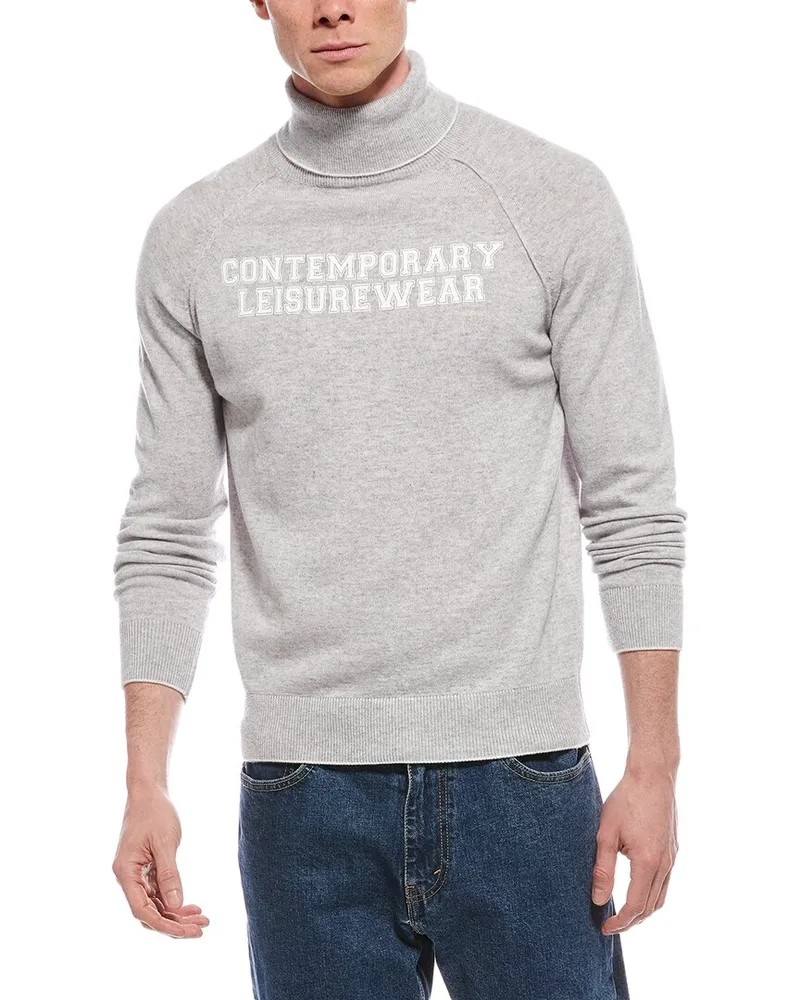 Eleventy Cashmere Turtleneck Sweater Gray