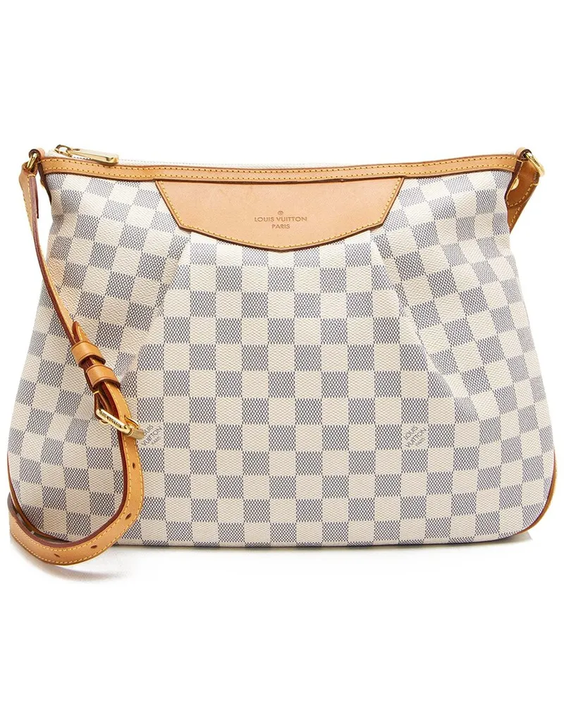 Louis Vuitton Blue Damier Azur Siracusa MM (Authentic Pre-Loved Nocolor