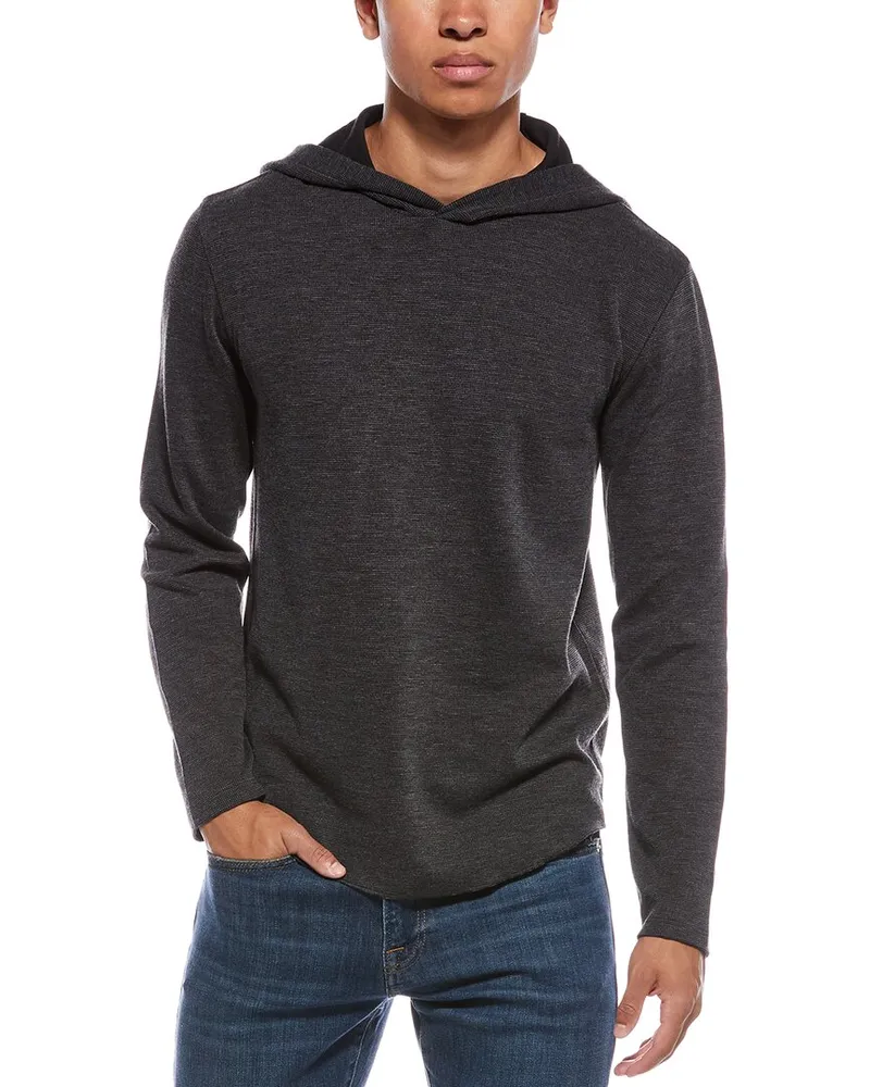 Vince Flat Back Hoodie Gray
