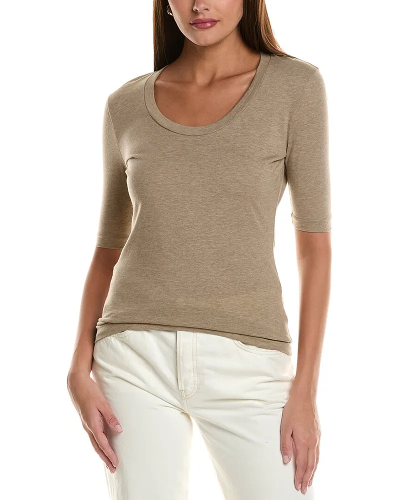 HUGO BOSS Eifflie 2 Wool-Blend T-Shirt Grey