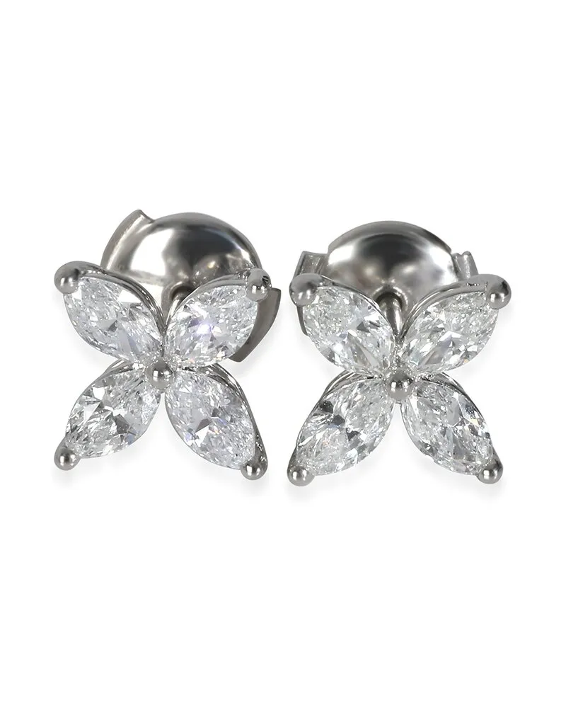 Tiffany & Co. Large Model Victoria Platinum 3.24 ct. tw. Diamond Earrings (Authentic Pre-Loved Nocolor