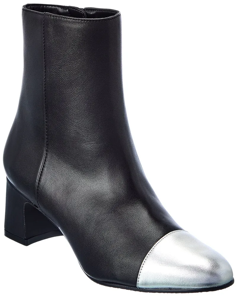 Stuart Weitzman Milla 60 Leather Bootie Black