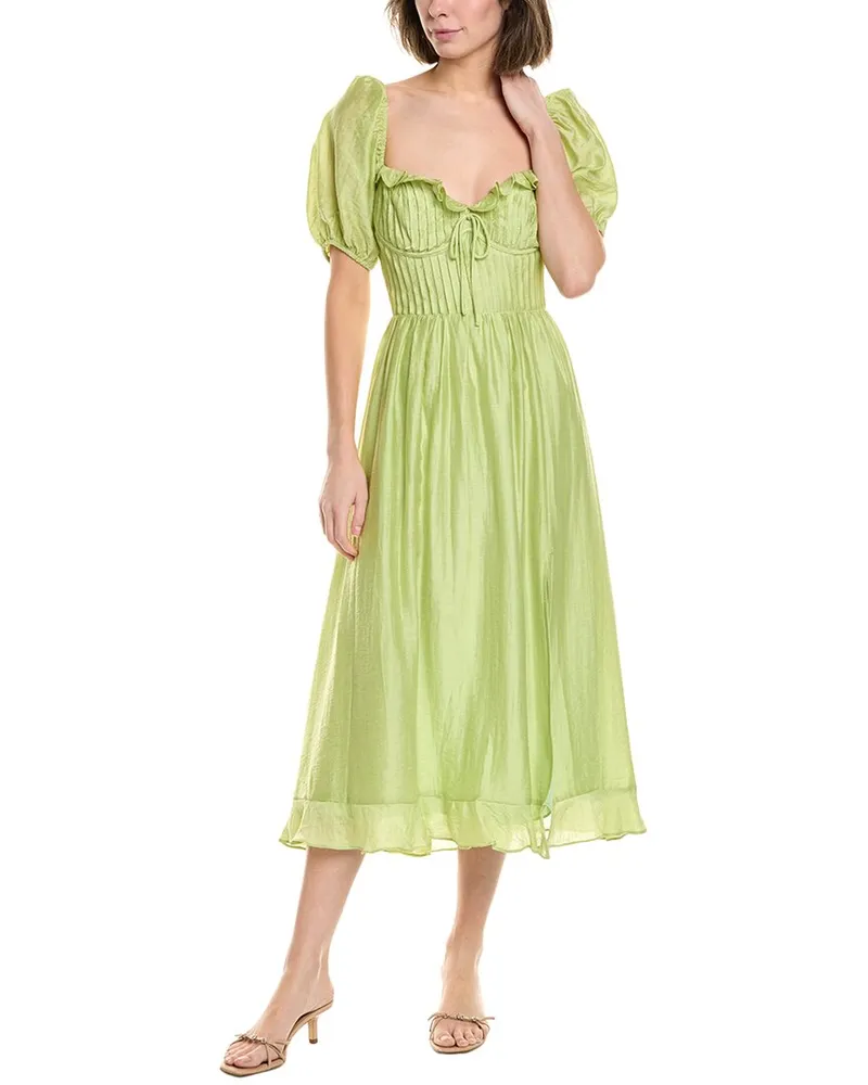 ASTR the Label Lunaria Midi Dress Yellow