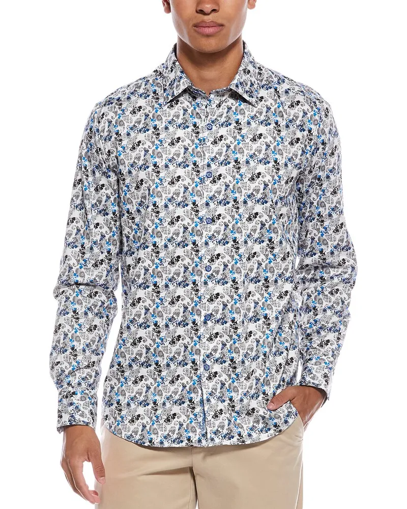 Robert Graham Cardwell Classic Fit Woven Shirt White