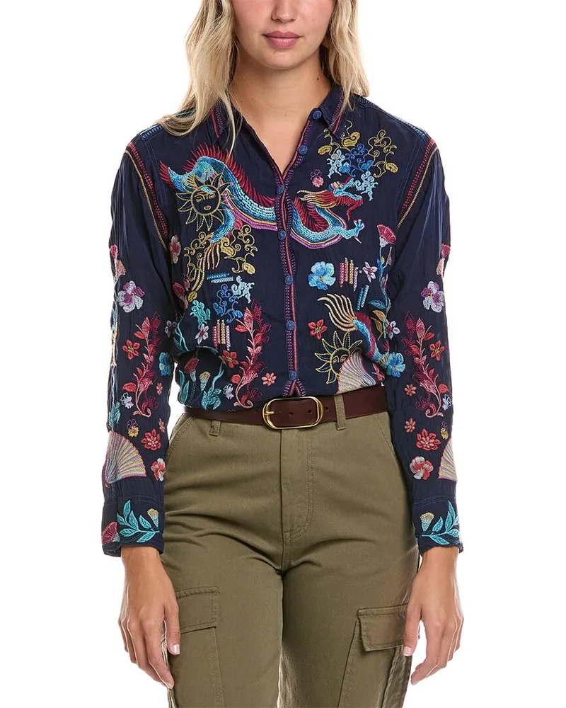 Johnny Was Velouria Blouse Blue