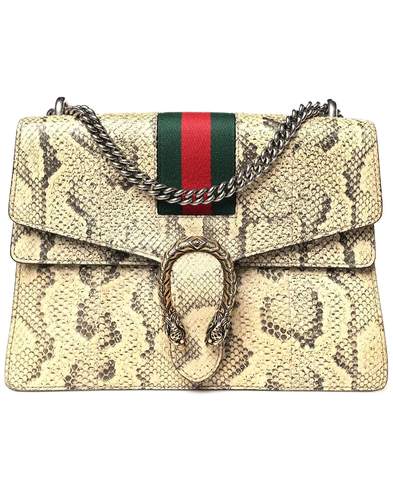 Gucci Natural Snakeskin Web Medium Dionysus Shoulder Bag (Authentic Pre-Loved Nocolor