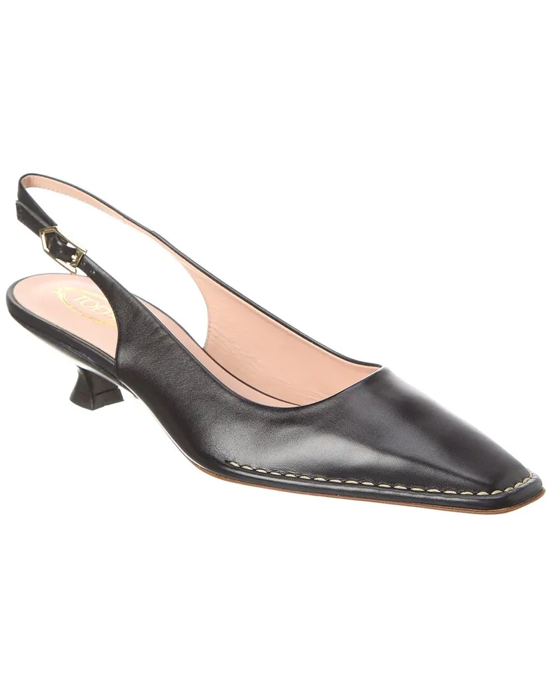 TOD'S TOD’s Leather Slingback Pump Black